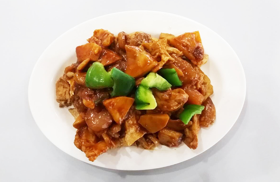 小炒:黑椒肉片